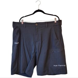 Huk Black Embroidered Logo Technical Shorts Men's Size XXL